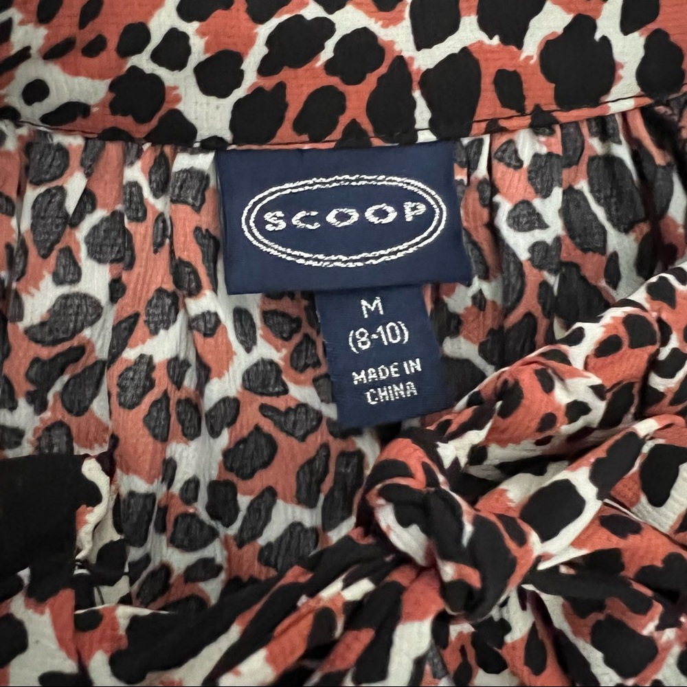 Scoop Animal Print Max Dress with Waist Ties - Picture 5 of 14